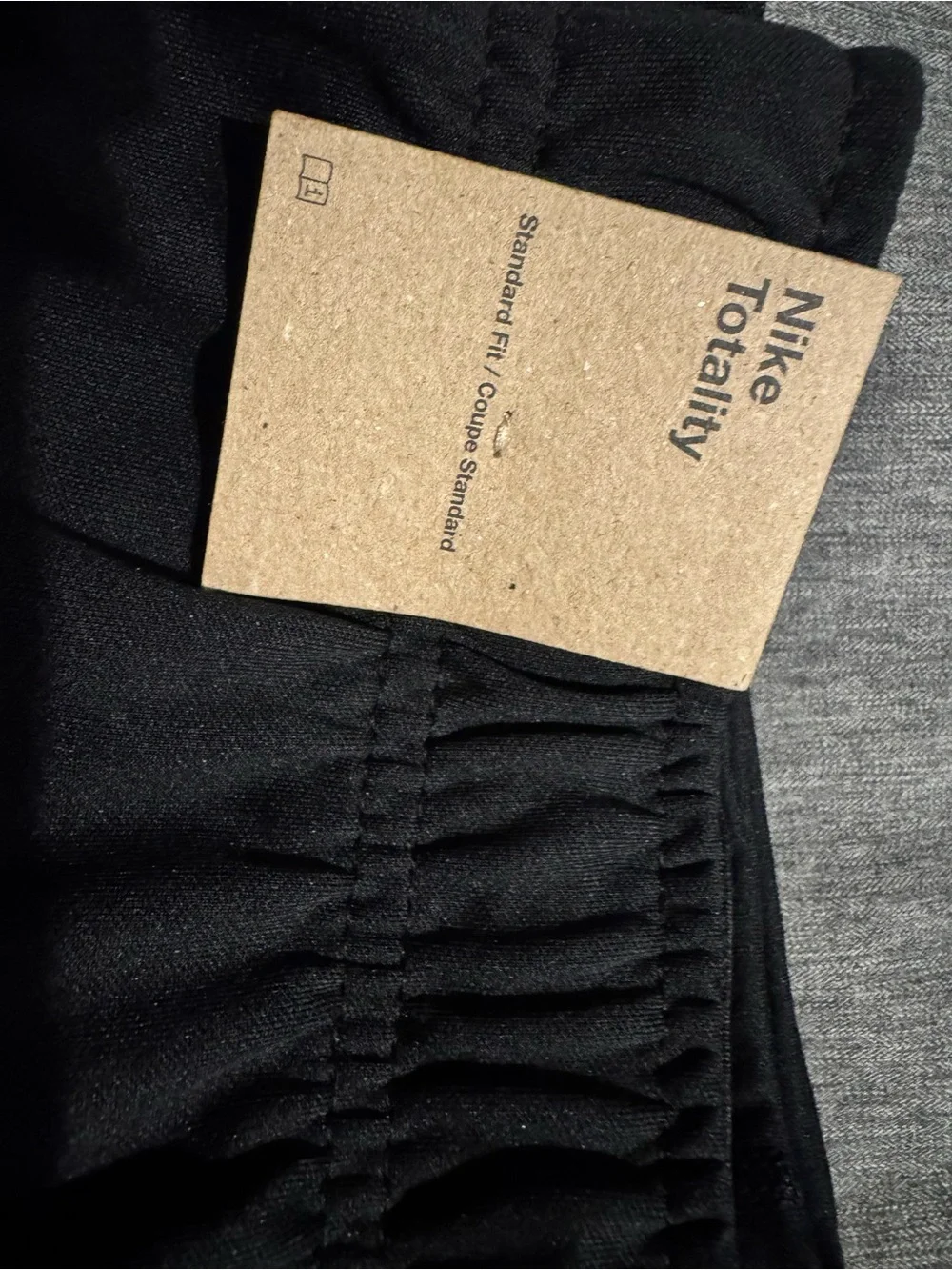 Nike Totality Black Athletic Track Pants with White Swoosh Size Medium